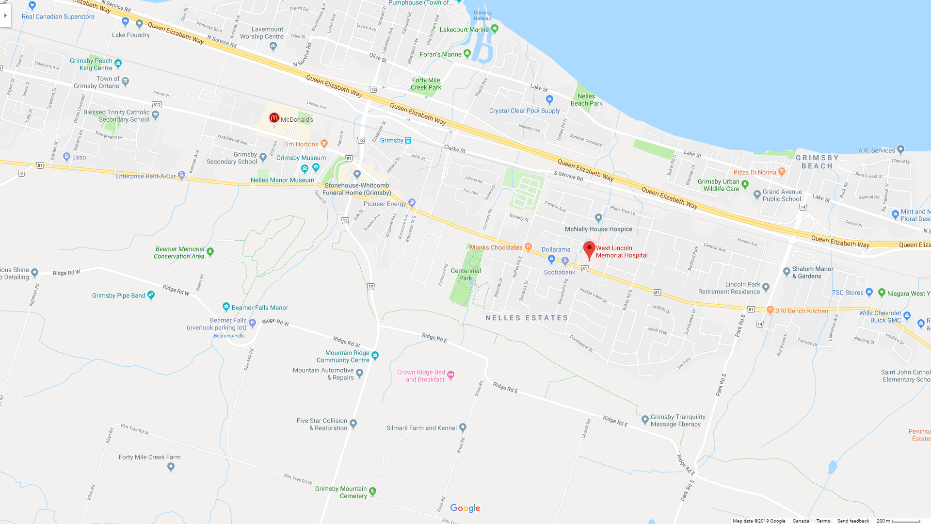 google map to west lincoln memorial hospital